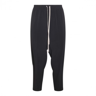 Rick Owens - Black Silk Blend Trousers