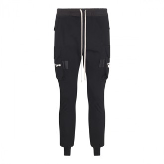 Rick Owens - Black Cotton Cargo Trousers