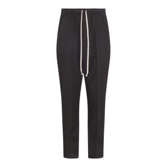 Rick Owens - Black Cotton Low Crotch Trousers