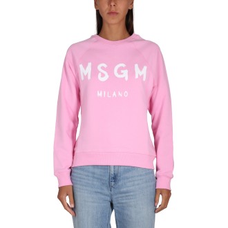 msgm sweatshirt with brushed logo