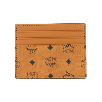 mcm monogram logo card holder