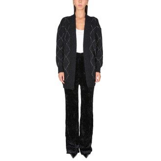 saint laurent long lame' cardigan