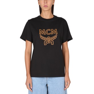 mcm crewneck t-shirt with logo