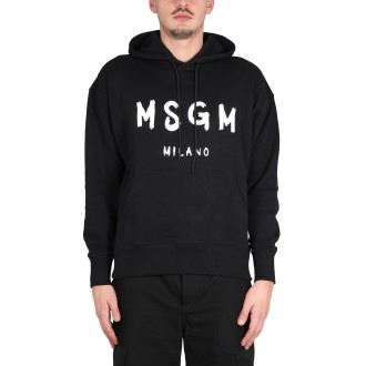 msgm sweatshirt with brushed logo