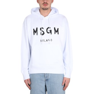 msgm sweatshirt with brushed logo