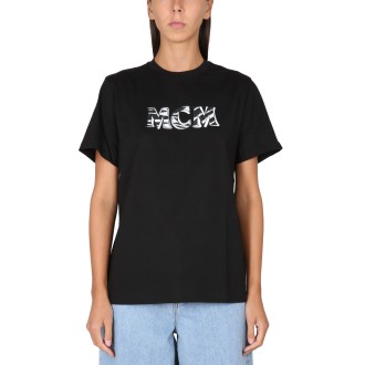 mcm meta safari logo t-shirt