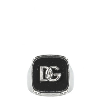 dolce & gabbana enamel and logo ring