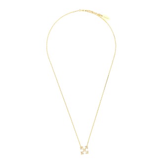 off-white pavé arrow pendant necklace
