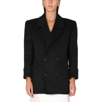 saint laurent double-breasted coat