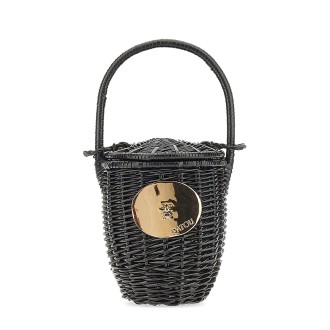 patou wicker bucket bag