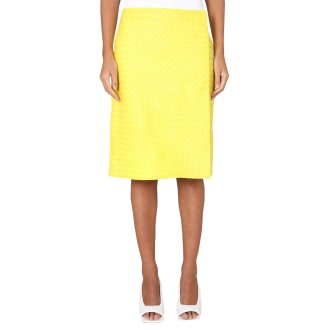 bottega veneta skirt with woven pattern