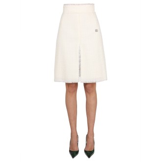 dolce & gabbana tweed midi skirt