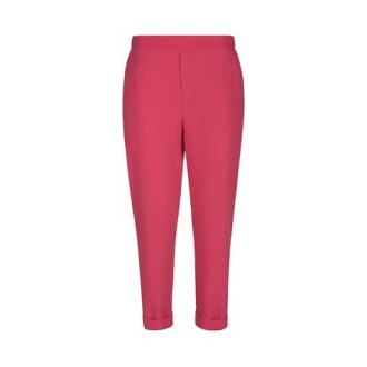 Pantalone  PANTY, di P.A.R.O.S.H., da donna, colore rosa. Modello gamba dritta e risvolto sul fondo. Tasche laterali. Vestibilità regolare. 