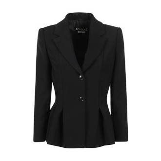 Giacca di Boutique Moschino, da donna, colore nero. Modello bustier, monopetto. Caratterizzato da punto vita aderente e  fondo svasato. Collo revers. Vestibilità regolare. 