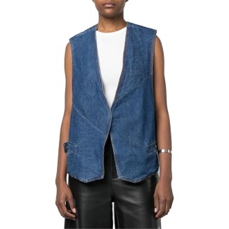 Haikure Gilet Donna Blu Rinse