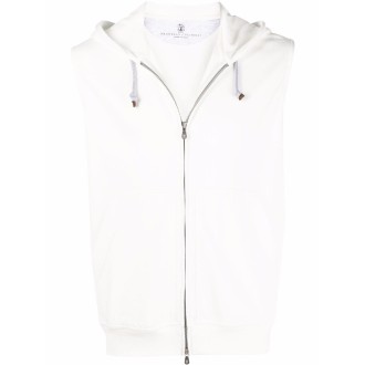 Brunello Cucinelli Sleeveless Full-Zip Hoodie