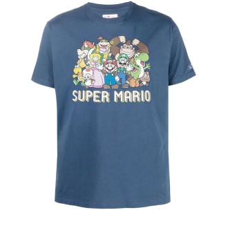 MC2 T-shirt blu con stampa grafica 