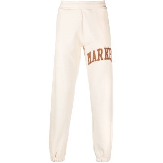 MARKET Pantaloni sportivi bianchi con logo Market