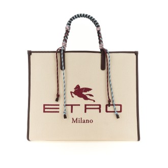 etro shopper bag with braided handles