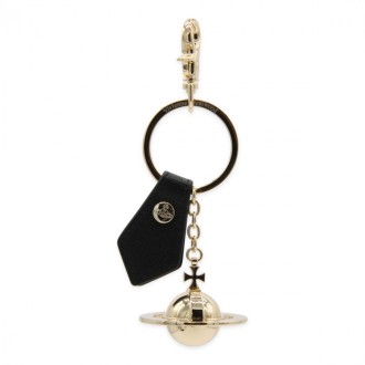 Vivienne Westwood - Gold-tone  Metal And Black Leather Keyring