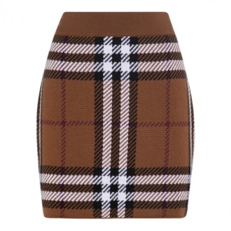 Burberry - Check Wool Jackquard Mini Skirt