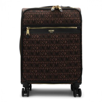 Moschino - Brown Cotton-leather Blend Suitcase