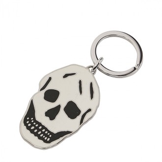 Alexander Mcqueen - White Brass Skull Keyring