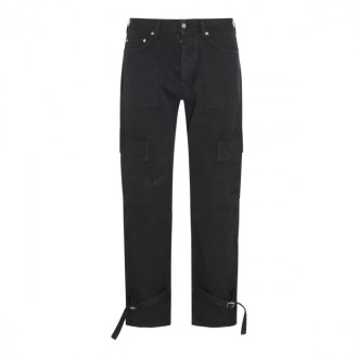 Off-white - Black Cotton Cargo Trousers