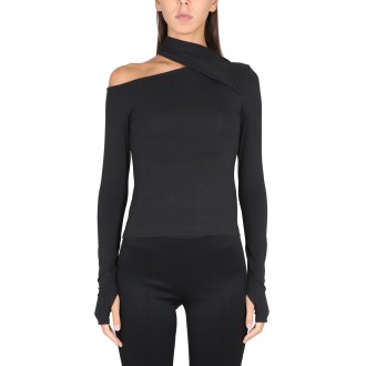 helmut lang cotton blend top