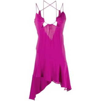 The Andamane `Layla Mini` Asymmetric Halterneck Mini Dress