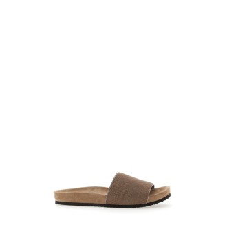 brunello cucinelli precious slide sandal