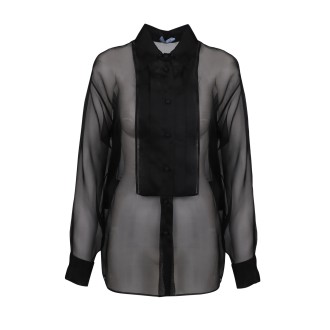 Prada Semi-Transparent Organza Shirt 44