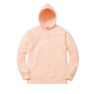 Supreme Box Logo Hooded Sweatshirt Peach