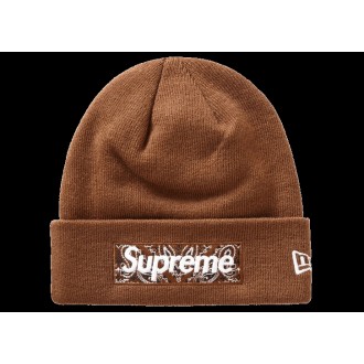 Supreme New Era Box Logo Beanie (FW19) Brown