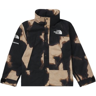 Supreme The North Face Bleached Denim Print Mountain Jacket Black