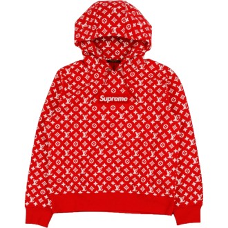 Supreme x Louis Vuitton Box Logo Hooded Sweatshirt Red