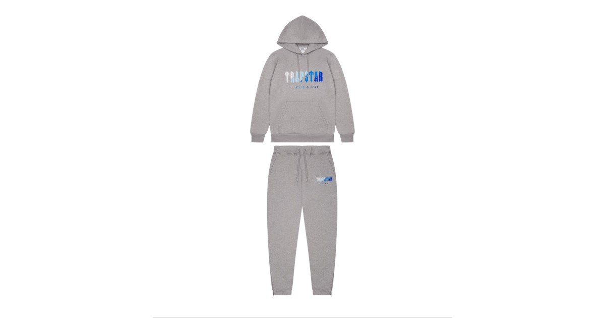 Tracksuit Trapstar Tuta Grigia Trapstar Chenille Decoded Hooded