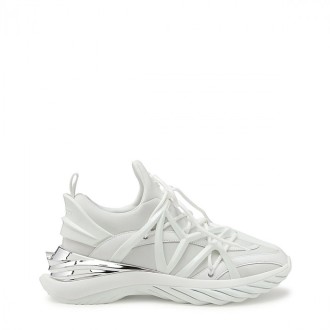 Jimmy Choo - White And Silver Leather Cosmos Sneakers