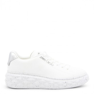 Jimmy Choo - White Leather Diamond Light Sneakers