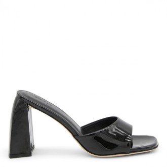 By Far - Black Leather Michele Mules