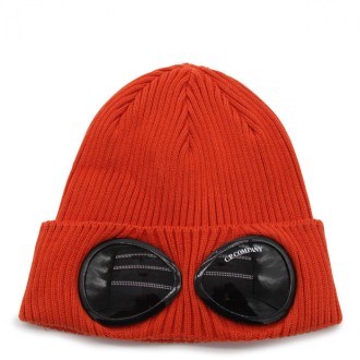 Cp Company - Orange Wool Goggle Beanie