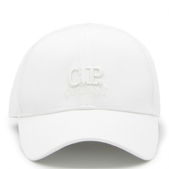Cp Company - White Cotton Baseball Cap