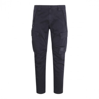 Cp Company - Blue Cotton Blend Pants