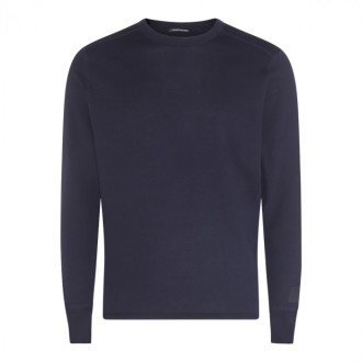 Cp Company - Blue Cotton Knitwear