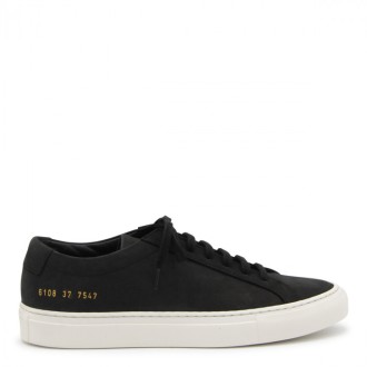 Common Projects - Black Suede Originals Achilles Sneakers