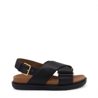 Marni - Black Leather Sandals