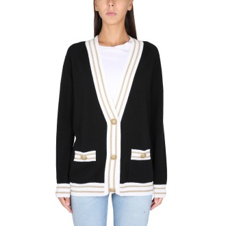 balmain cardigan with logo