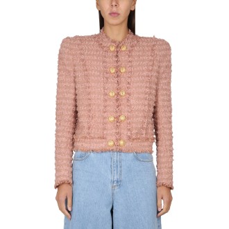 balmain jacket with gold buttons
