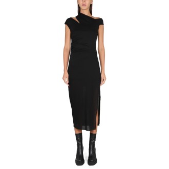 helmut lang asym maxi dress