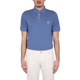 brunello cucinelli polo in pique.